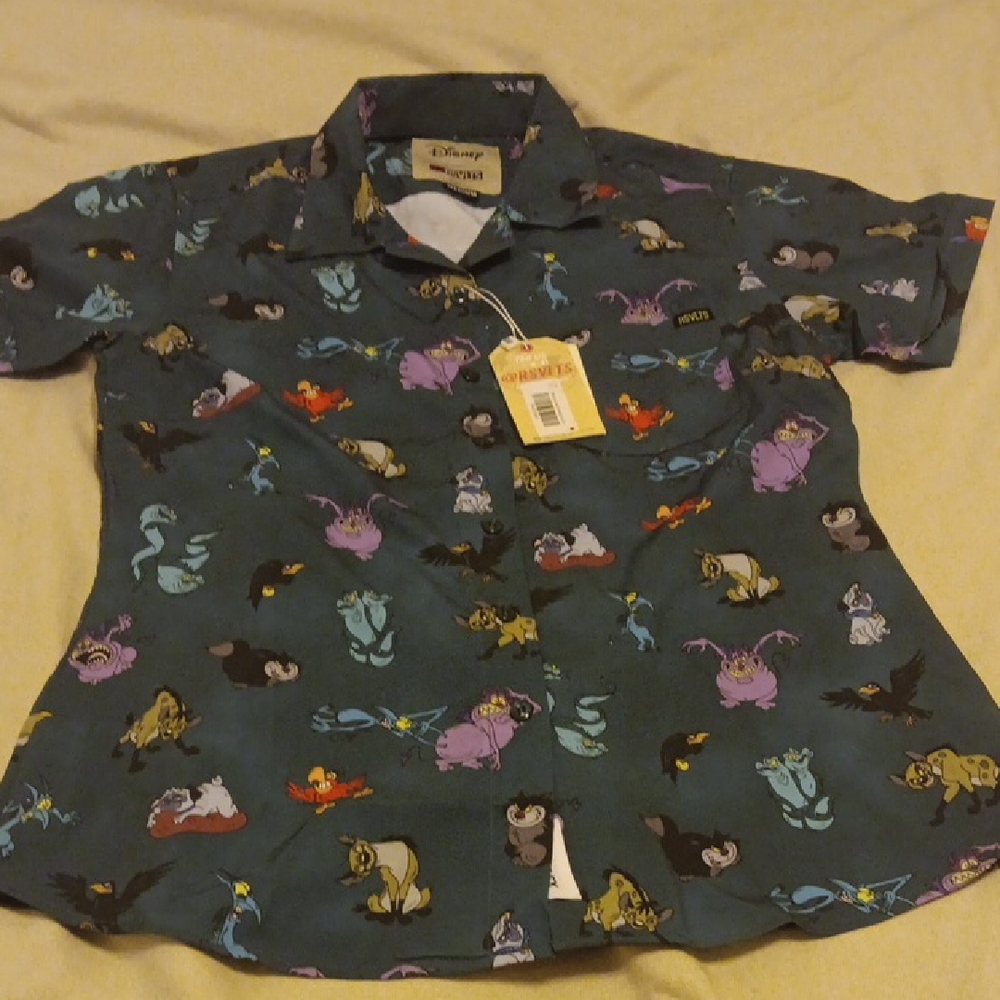 RSVLTS Disney Womens Button Down Shirt